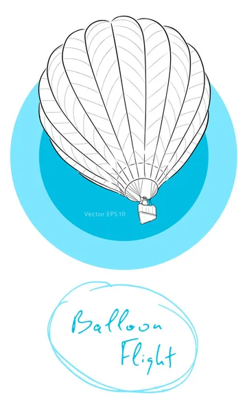 Ballon à air chaud isolé sur fond de couleur — Image vectorielle