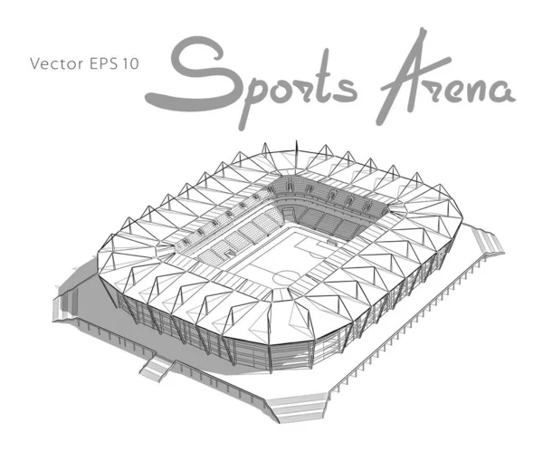 Esquisse du nouveau stade de Kaliningrad. — Image vectorielle