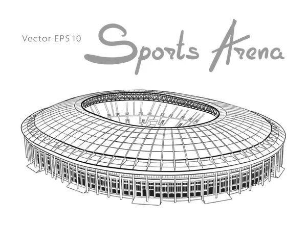 Contour of a large stadium for football 3d Vector Image