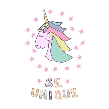 yüz tek boynuzlu at karalama rengi, harf 2