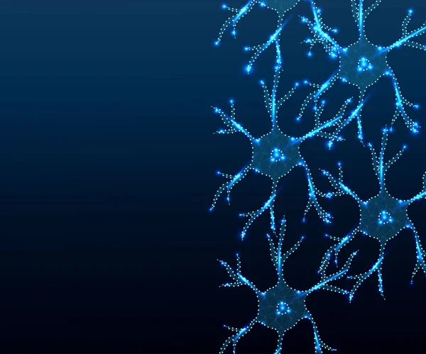 Neurona Estrella Polígono Azul Ground3 — Archivo Imágenes Vectoriales