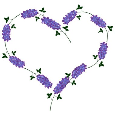 Leylak şeklinde çiçek deseni.