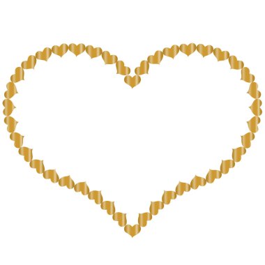 Küçük altın kalp şeklinde çerçeve 2