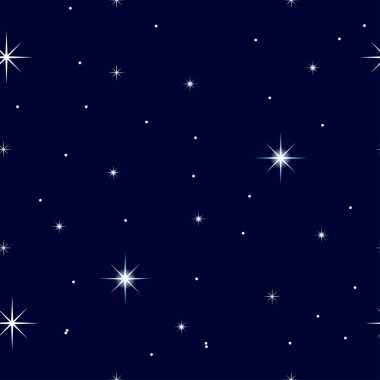 Yıldızlı gece gökyüzü, pürüzsüz desen