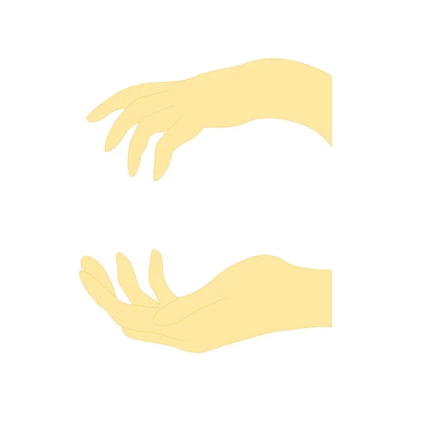 Two Female Hand Gesture — Stock Vector