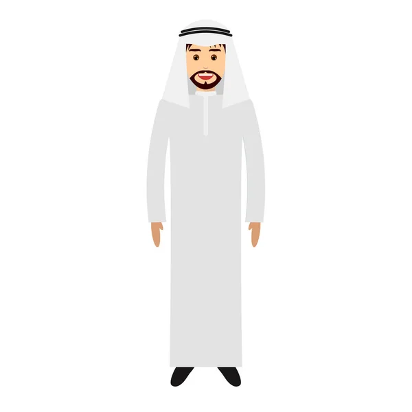 Arabic Man National Costume — Stock Vector