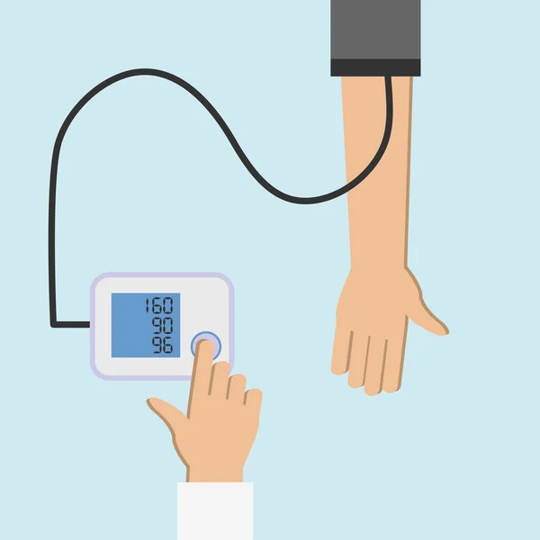 Vérnyomás Ellenőrzése — Stock Vector