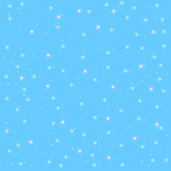Weihnachten Blauer Hintergrund Mit Schneeflocke — Stockvektor
