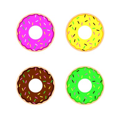 Çörek beyaz arkaplanda izole edildi