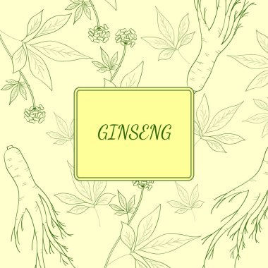 ginseng arkaplan 1 izol
