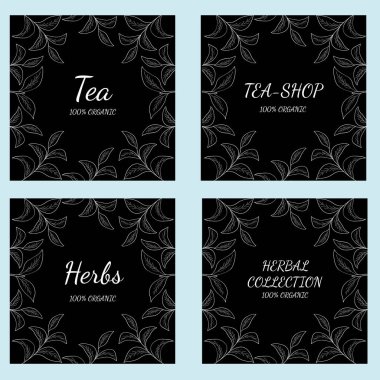 Yeşil çay, 4 kare pankart.