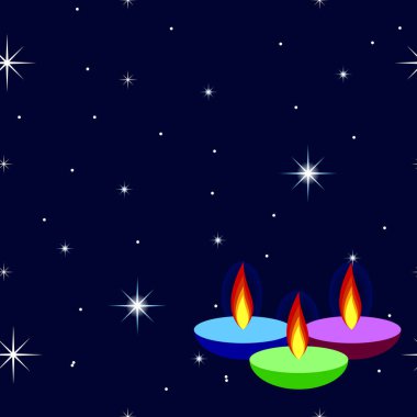 Lambalarla dolu mutlu Diwali arka planı