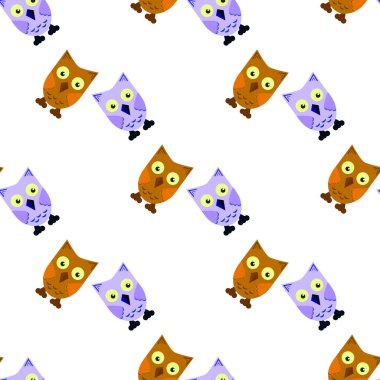 Rastgele sıralanmış kusursuz baykuş deseni