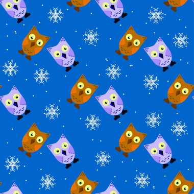 Rastgele sıralanmış kusursuz baykuş deseni