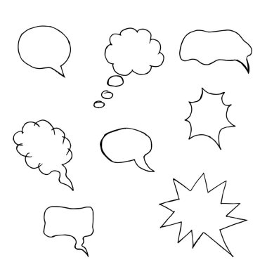 Konuşma baloncukları seti 11