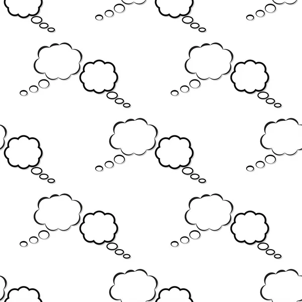 Nuvole Pensieri Senza Soluzione Continuità — Vettoriale Stock