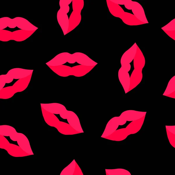 Απρόσκοπτη Μοτίβο Ροζ Χρώμα Γυναικεία Χείλη — Διανυσματικό Αρχείο