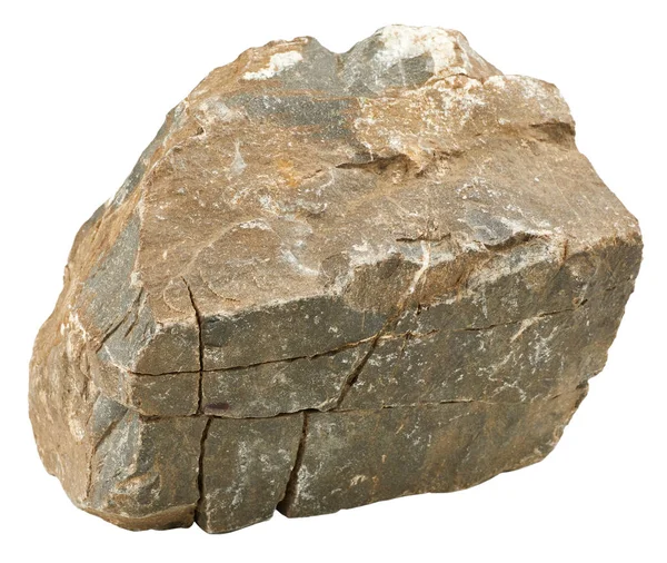 Piedra Beige Aislada Sobre Fondo Blanco — Foto de Stock