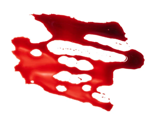 Red Blood Stain Isolated White Background — Stock Photo, Image