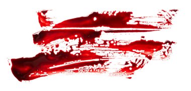Blood splatter isolated on white background clipart