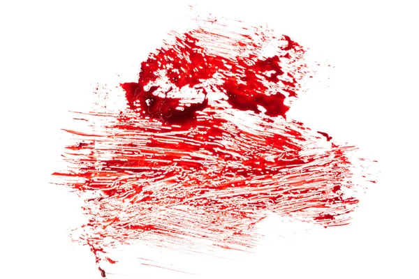 Брызги Крови Изолированы Белом Фоне — стоковое фото