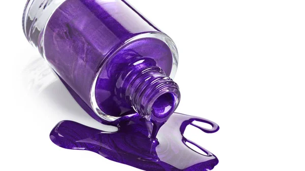 Purple Nail Polish Isolated White Background — Stock Photo, Image
