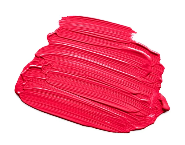 Foltos Piros Rúzs Elszigetelt Fehér Alapon — Stock Fotó