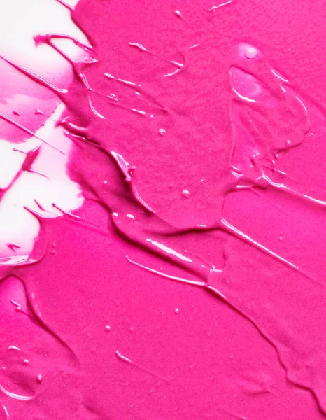 ピンクの液体口紅をぬります 化粧品の背景 — ストック写真