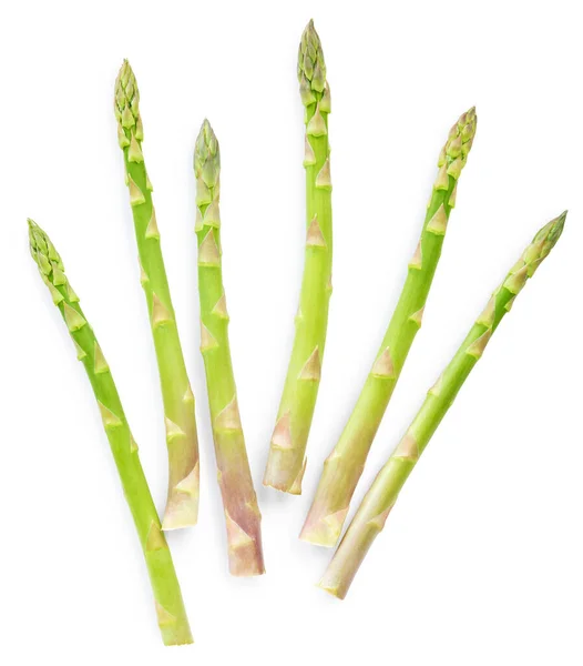 Świeże Szparagi Izolowane Białym Tle — Zdjęcie stockowe