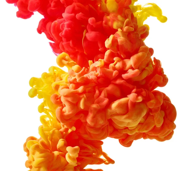 Red Yellow Abstract Ink Splash Background — Stock Photo, Image