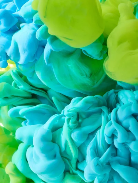 Kék Zöld Elvont Tinta Splash Háttér — Stock Fotó