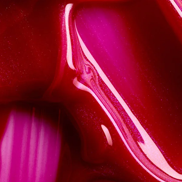Glitter Rode Lip Gloss Close — Stockfoto