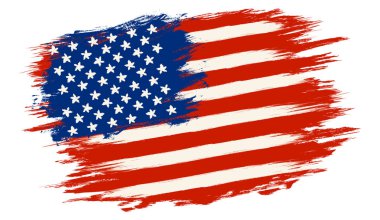 Vektör vintage Amerikan bayrağı. Vintage bir bağımsızlık günü 4 için Amerika Birleşik Devletleri bayrağı th Temmuz.