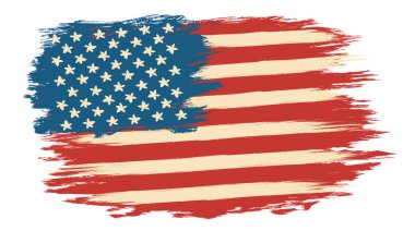 Vektör retro tarzı Amerikan bayrağı. Vintage bir bağımsızlık günü 4 için Amerika Birleşik Devletleri bayrağı th Temmuz.