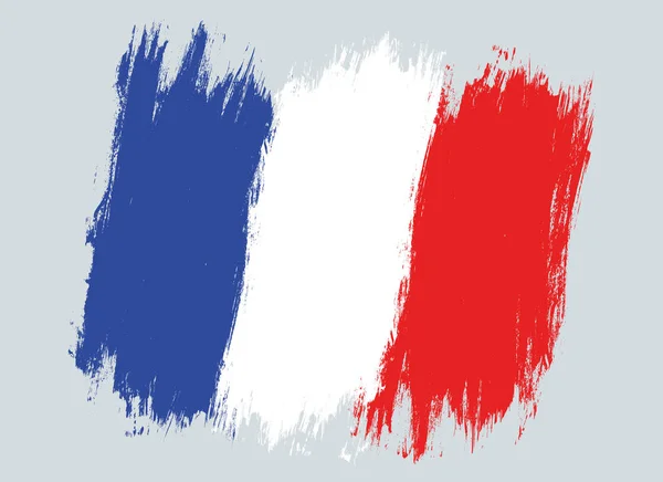 Vektor Vintage Flagge Von Frankreich Frankreich Flagge Zeichnen — Stockvektor