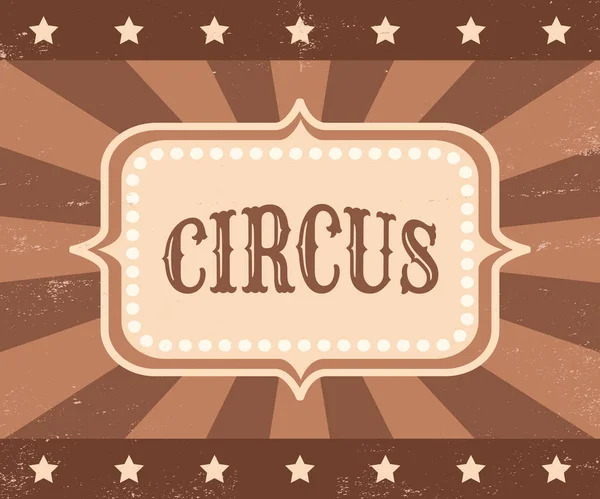 Vector Retro Circus Poster Banner Stars American Style Vintage Vector — Stock Vector