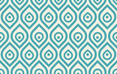 Vektör Dikişsiz vintage desen stilize tavus kuşu tüyü ile.