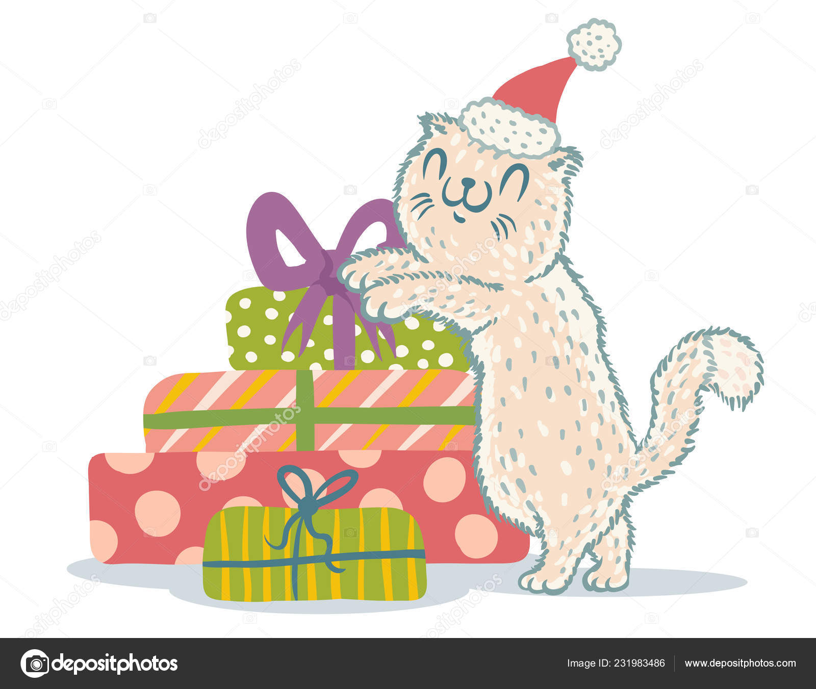 100 Epic Bestクリスマス 猫 イラスト 美しい花の画像
