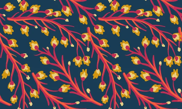 Векторный Винтажный Цветочный Безморщинистый Узор Мелкими Цветками Винтажный Цветочный Узор — стоковый вектор