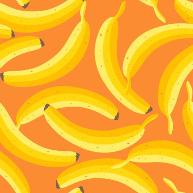 Vektör sarı muz ile Dikişsiz vintage desen. Vektör muz desen