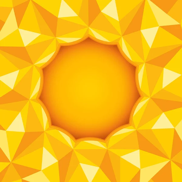 Vektor Abstrakten Hintergrund Mit Polygonen Hintergrund Mit Sonne Und Polygonen — Stockvektor