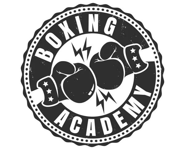 Logotipo de esporte retro para academia de boxe —  Vetores de Stock