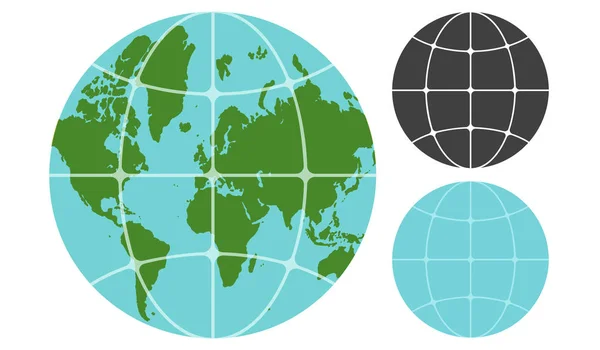 Iconos del planeta Tierra — Archivo Imágenes Vectoriales