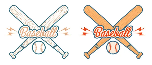 Винтажная векторная эмблема для бейсбола — стоковый вектор