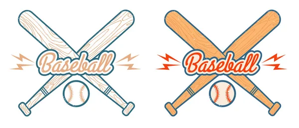 Vintage emblema vectorial para béisbol — Vector de stock