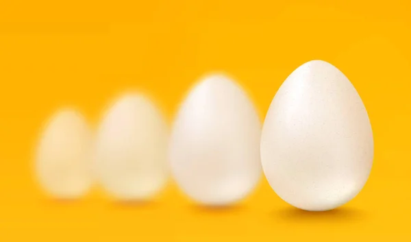 Gerçekçi beyaz yumurta — Stok fotoğraf