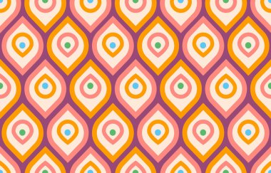 Stilize tavus kuşu tüylü desen