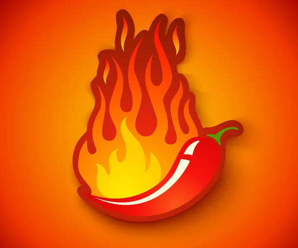 Piment avec feu — Image vectorielle