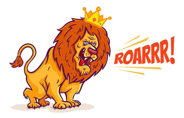 Rei leão dos desenhos animados —  Vetores de Stock