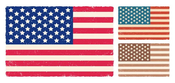 Vintage flag of USA — Stock Vector